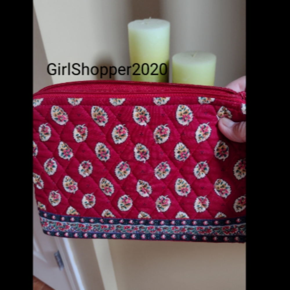 ‼️VERA BRADLEY Red Leaf Tote/Cosmetic Bag - Picture 2 of 7
